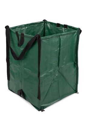 Foldable Green Yard Tote with Reinforced Handles -